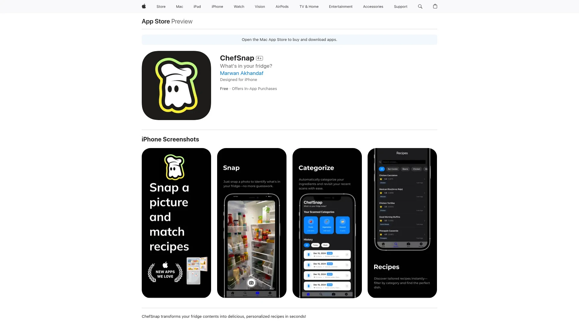 ChefSnap - AI Tool Ocean