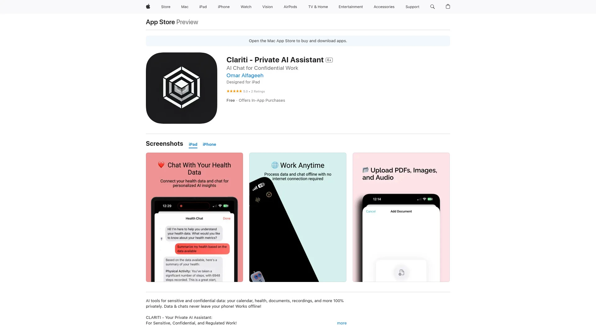 Clariti: AI Privately - AI Tool Ocean