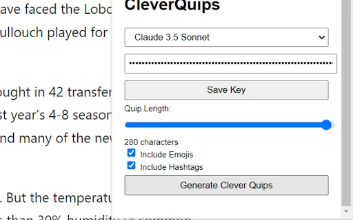 CleverQuips - Chrome Extension - AI Tool Ocean