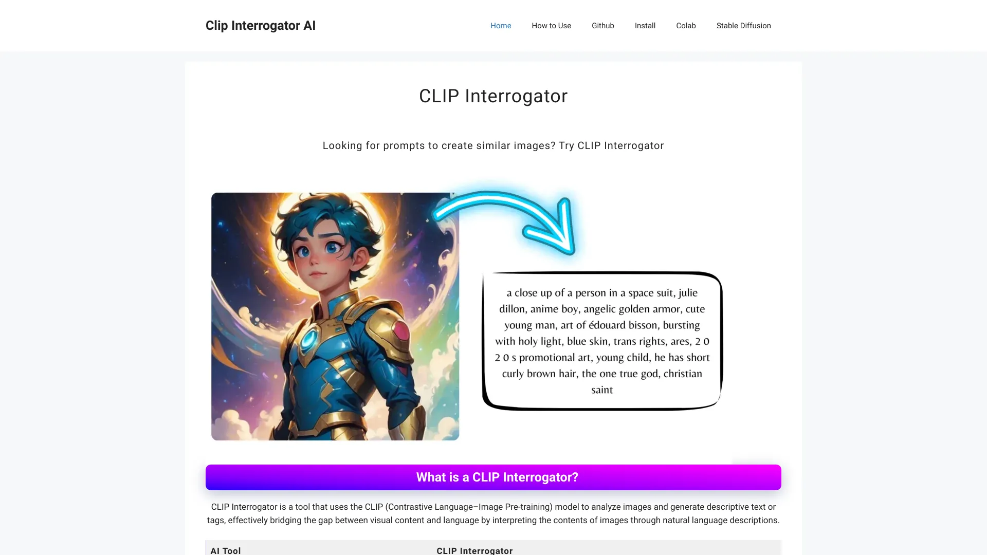 CLIP Interrogator AI - AI Tool Ocean