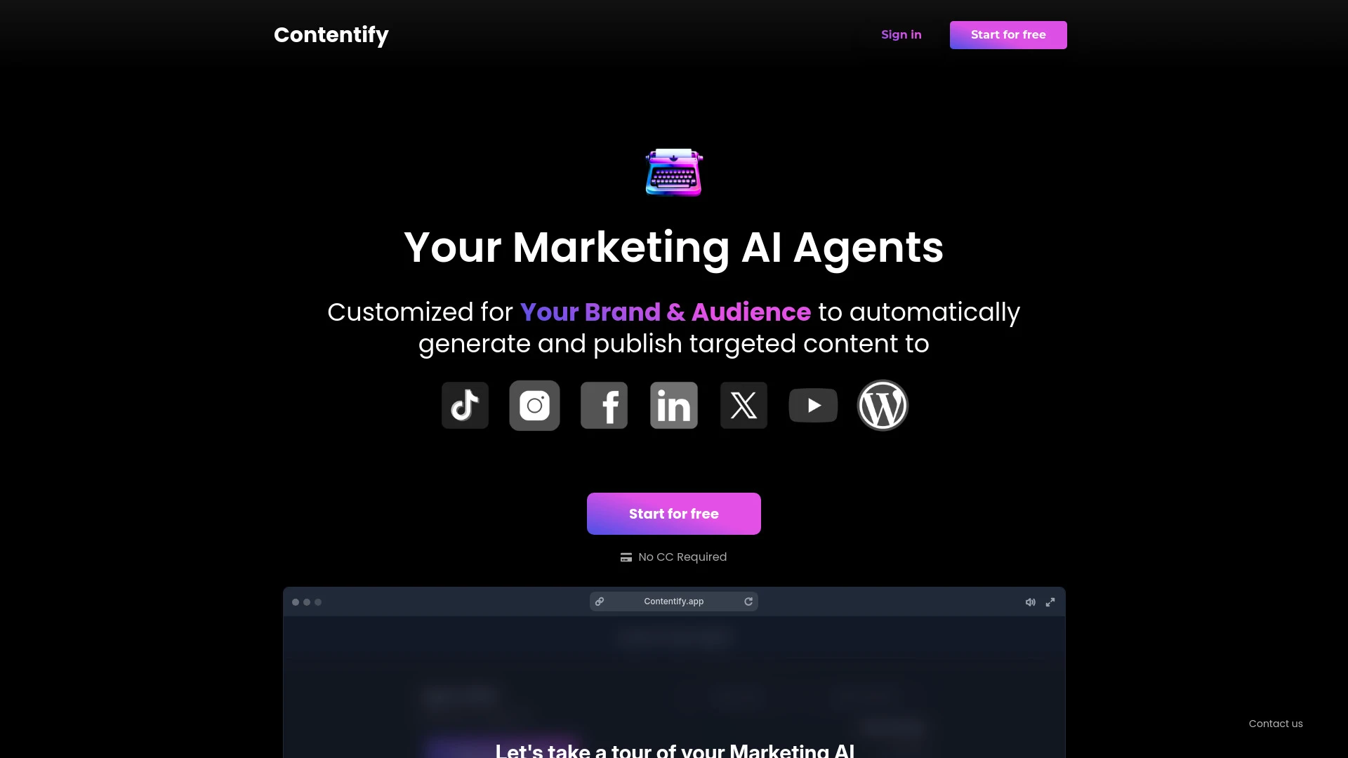 Contentify - AI Tool Ocean