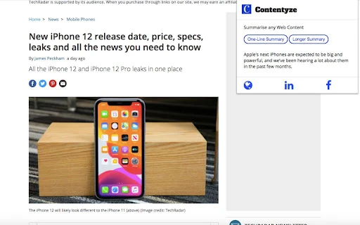 Contentyze - Chrome Extension - AI Tool Ocean