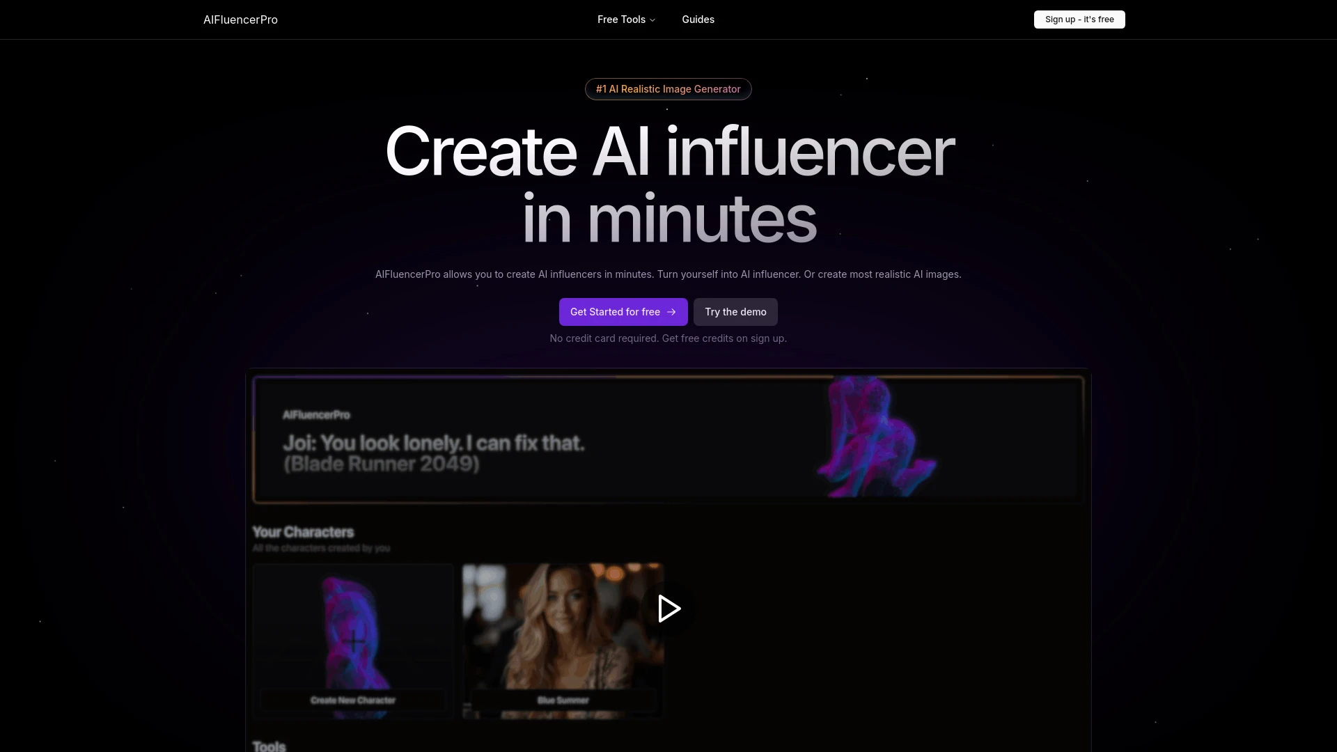 CreateInfluencers - AI Tool Ocean