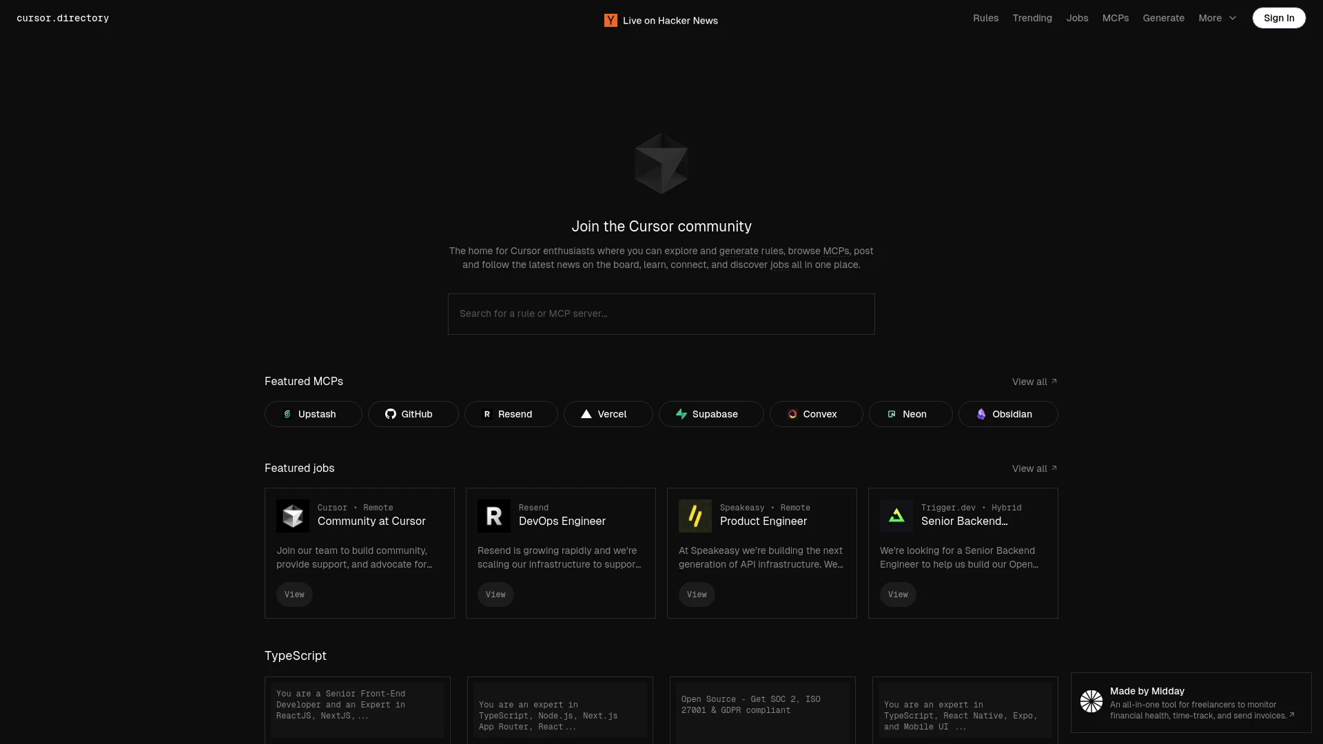 Cursor Directory - AI Tool Ocean