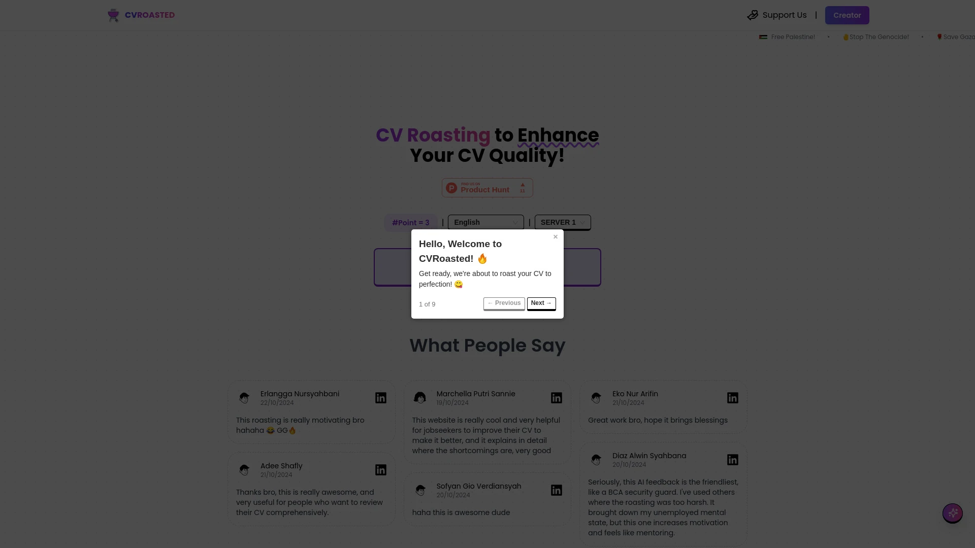 CV Roasted - AI Tool Ocean