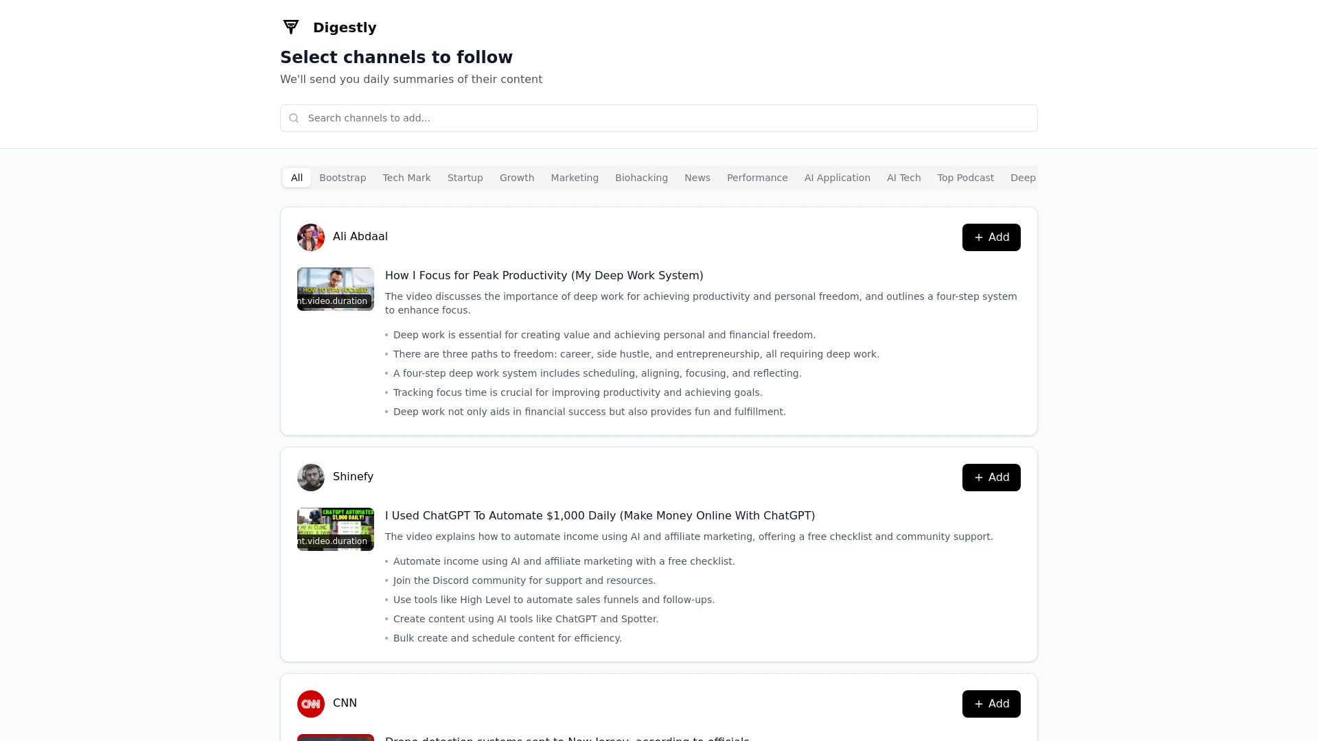 Digestly - AI Tool Ocean