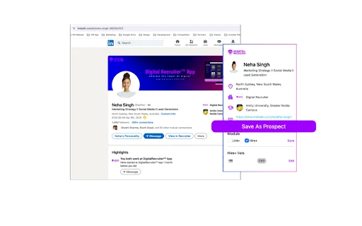 DigitalRecruiter Chrome Extension - Chrome Extension - AI Tool Ocean