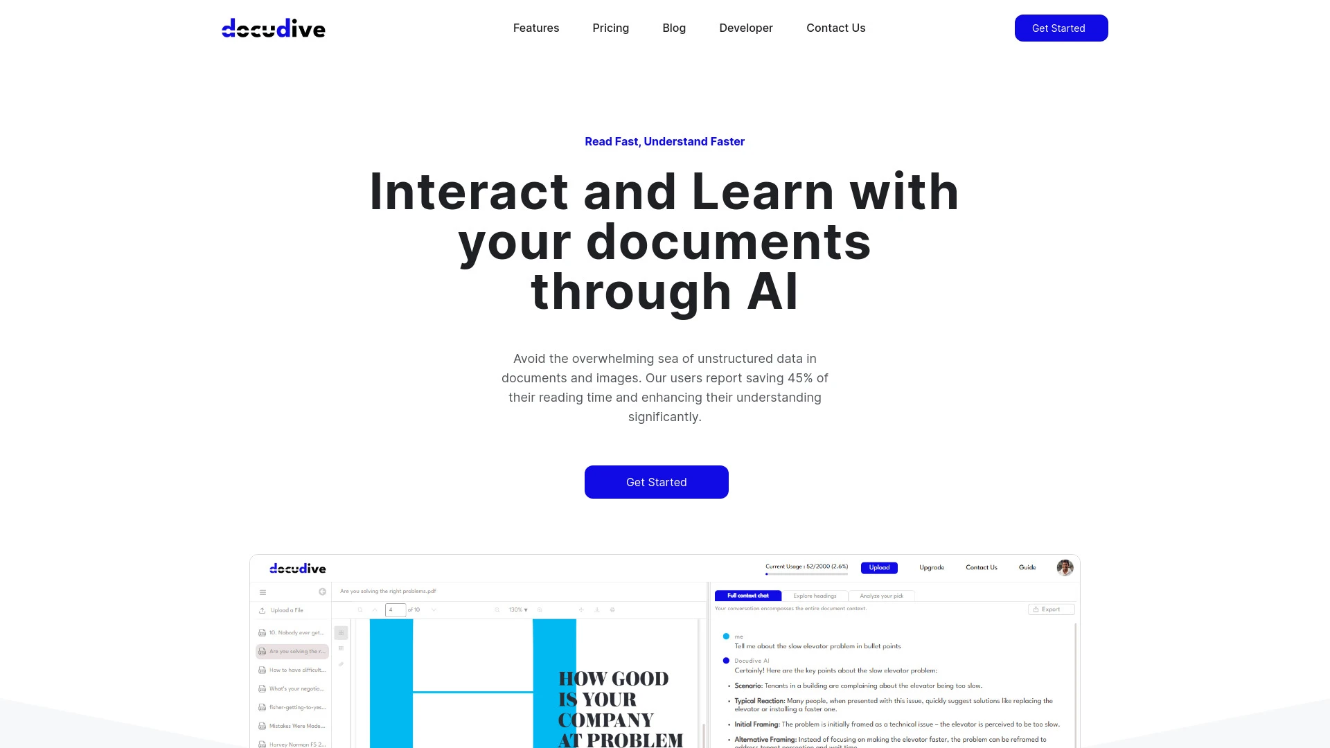 Docudive - AI Tool Ocean