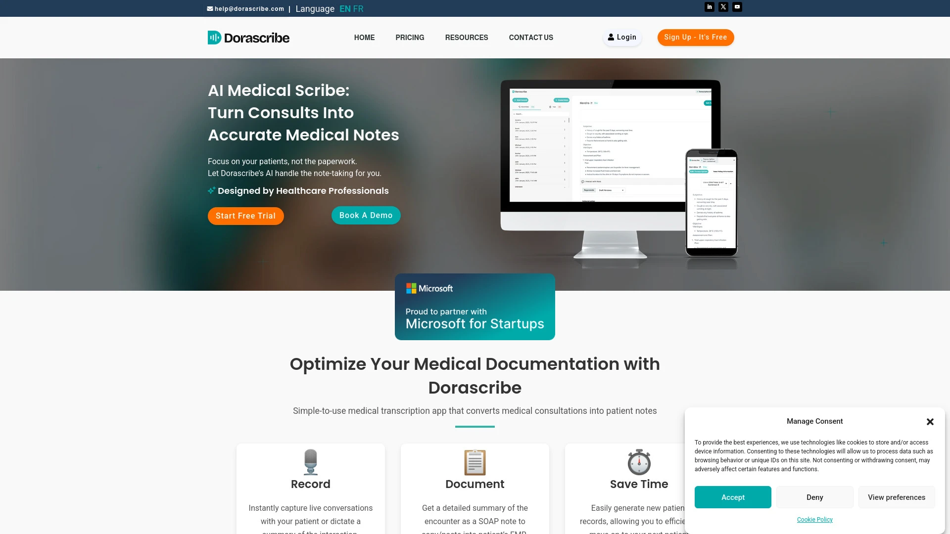 Dorascribe - AI Tool Ocean