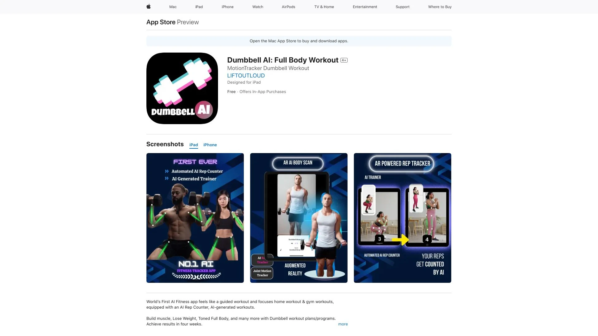 Dumbbell AI - AI Tool Ocean