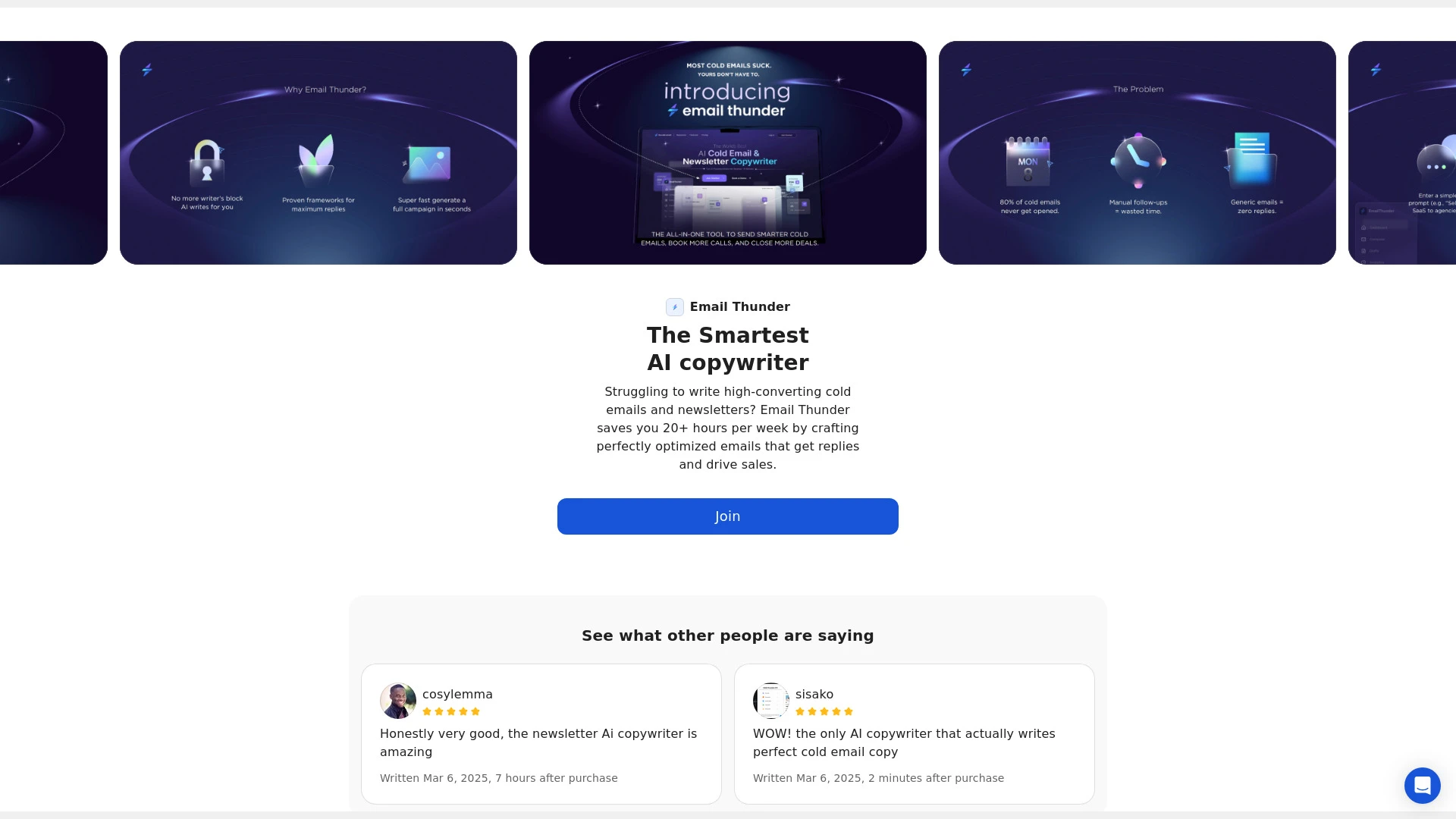 Email Thunder - AI Tool Ocean