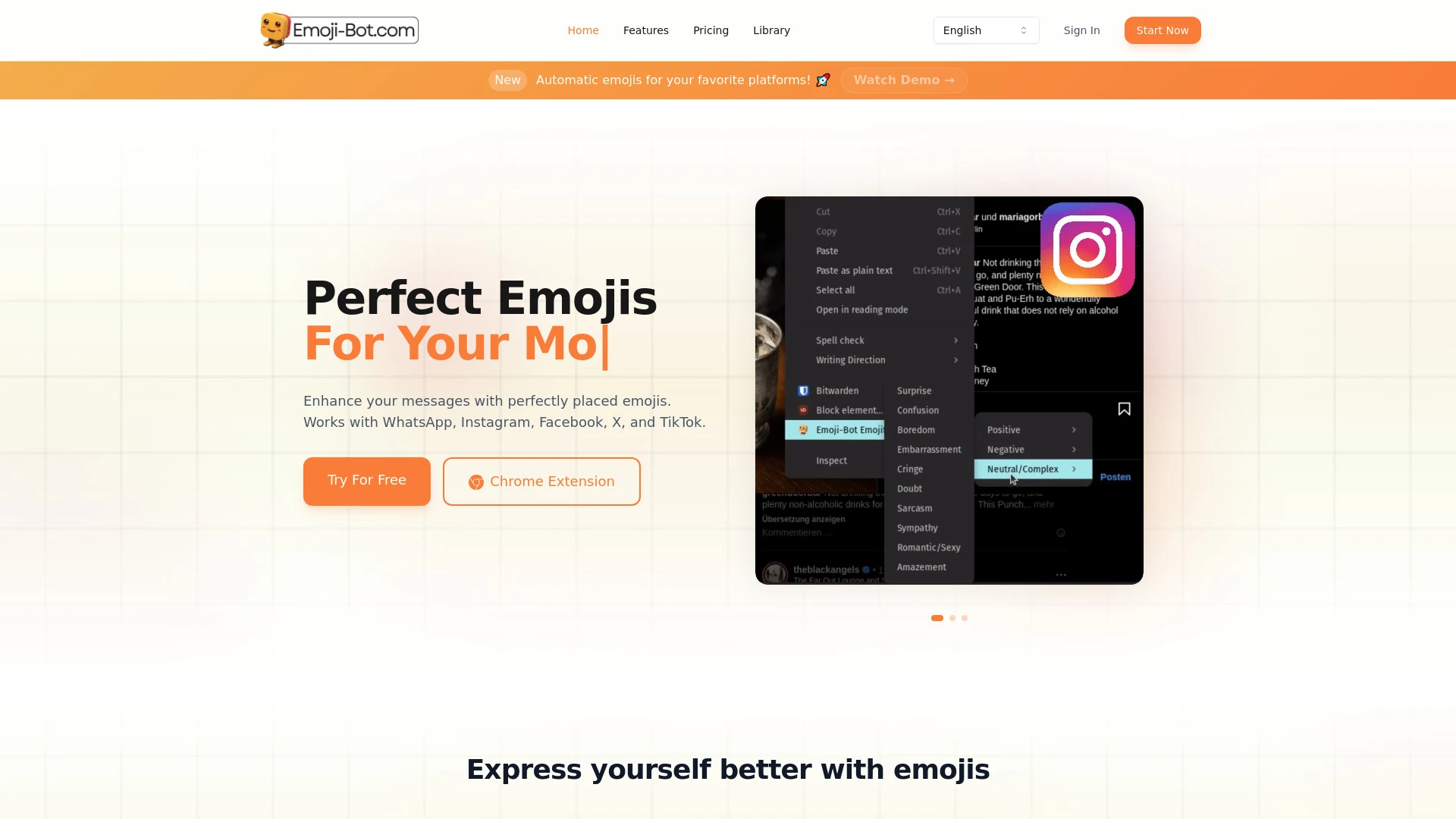 Emoji Bot - AI Tool Ocean