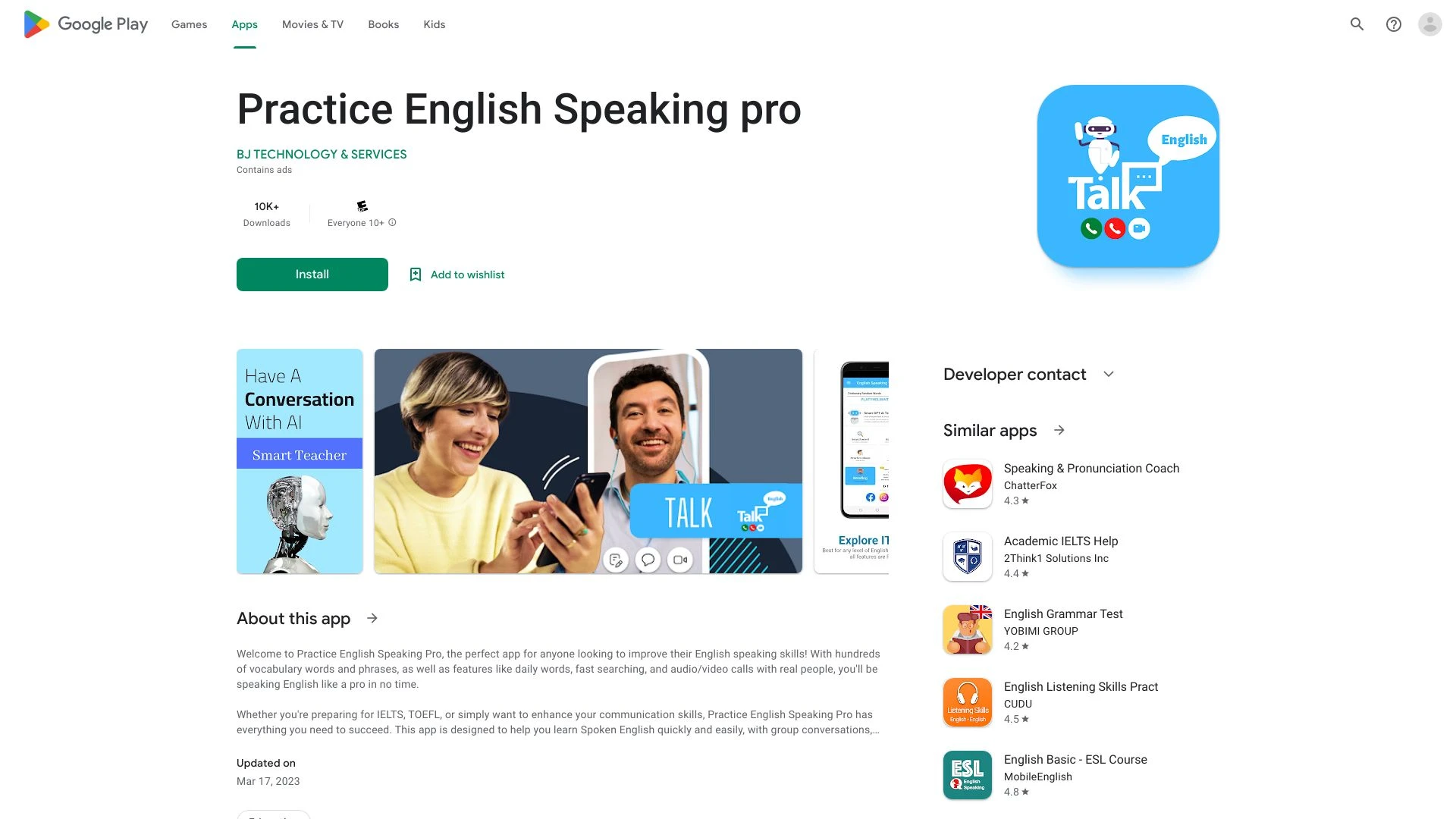 English Speak Easy - AI Tool Ocean