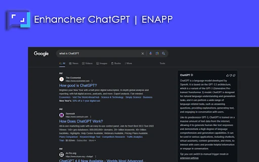 Enhancer ChatGPT For Search | ENAPP - Chrome Extension - AI Tool Ocean