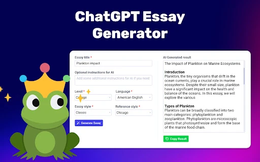 Essay Generator - Chrome Extension - AI Tool Ocean