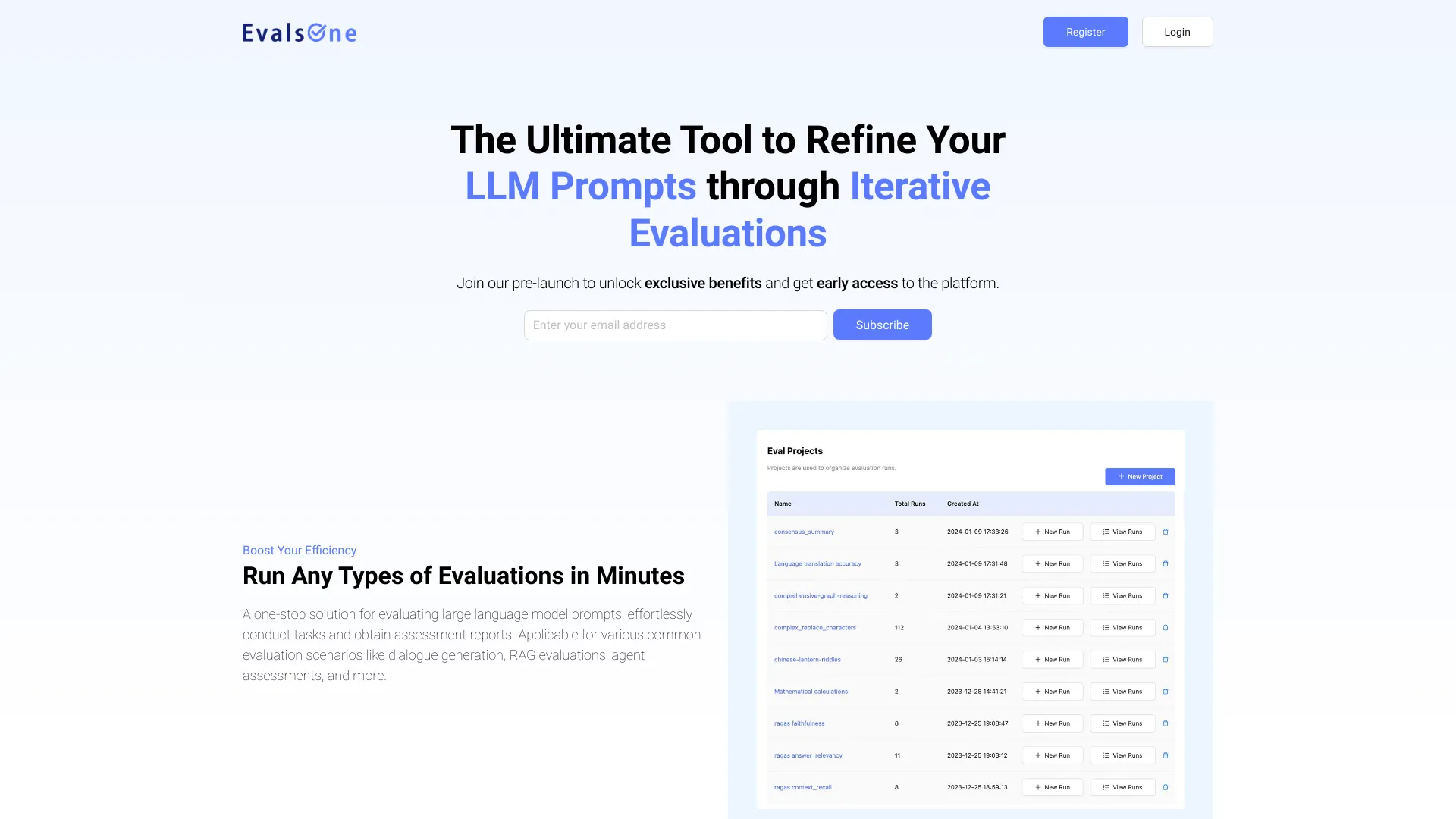 EvalsOne - AI Tool Ocean