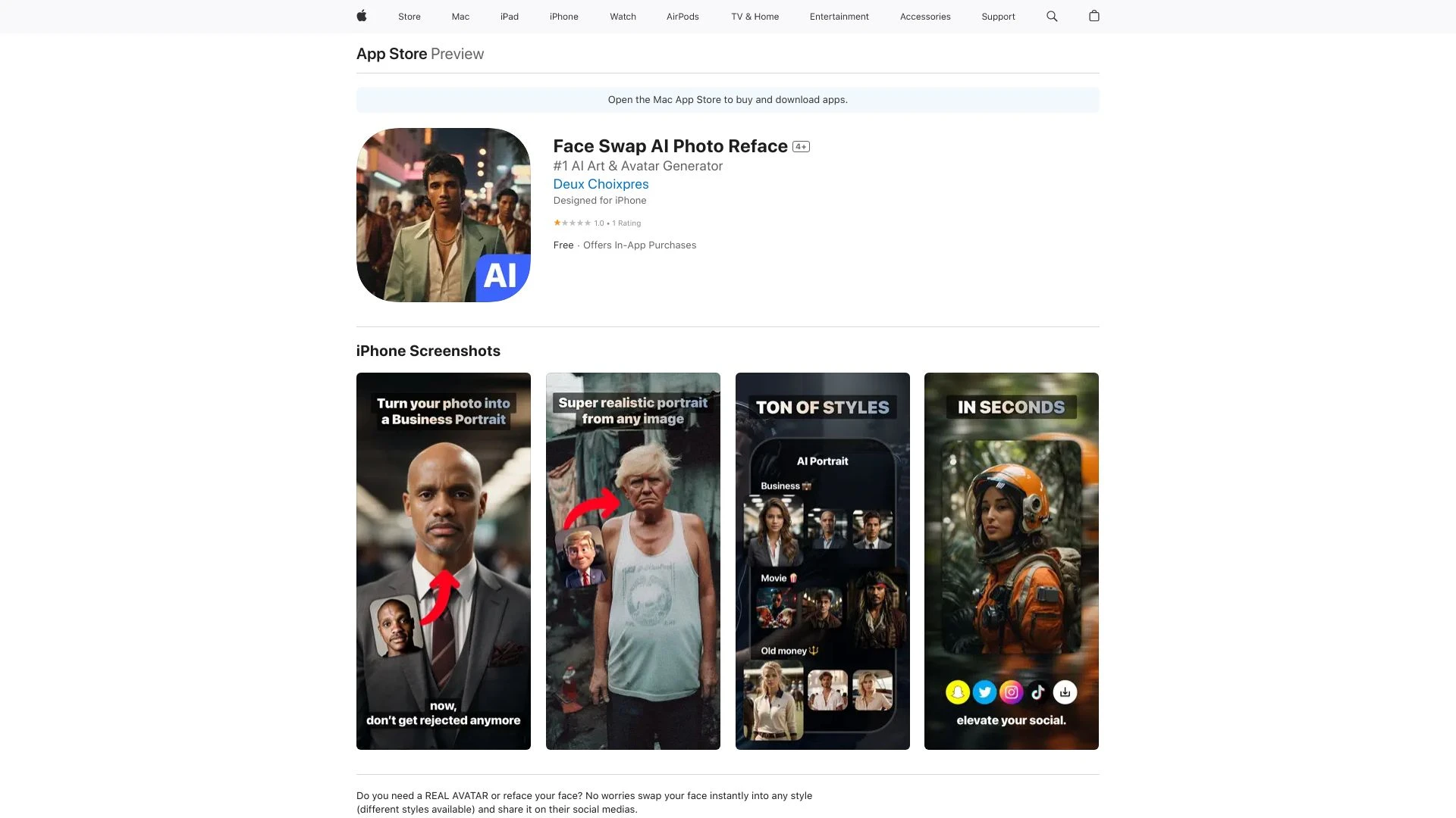 Face Swap AI Photo Reface - AI Tool Ocean