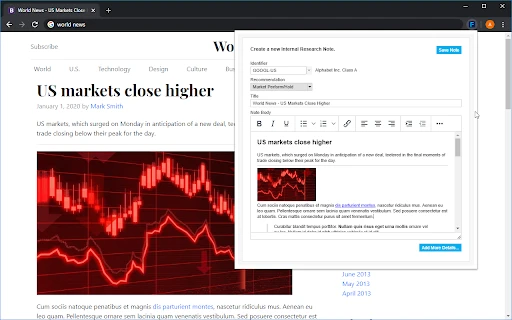 FactSet Internal Research Notes Extension - Chrome Extension - AI Tool Ocean