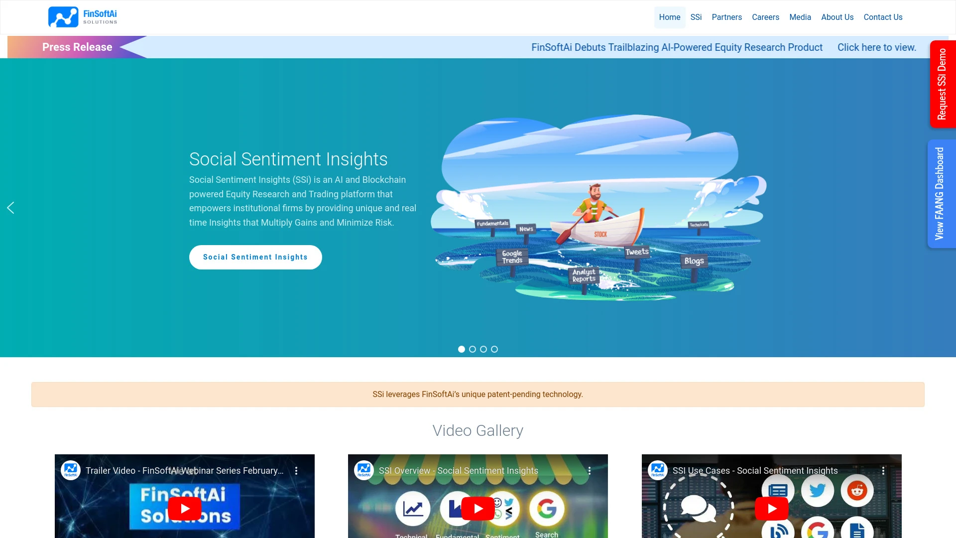 FinSoftAi - Social Sentiment Insights (SSi) - AI Tool Ocean