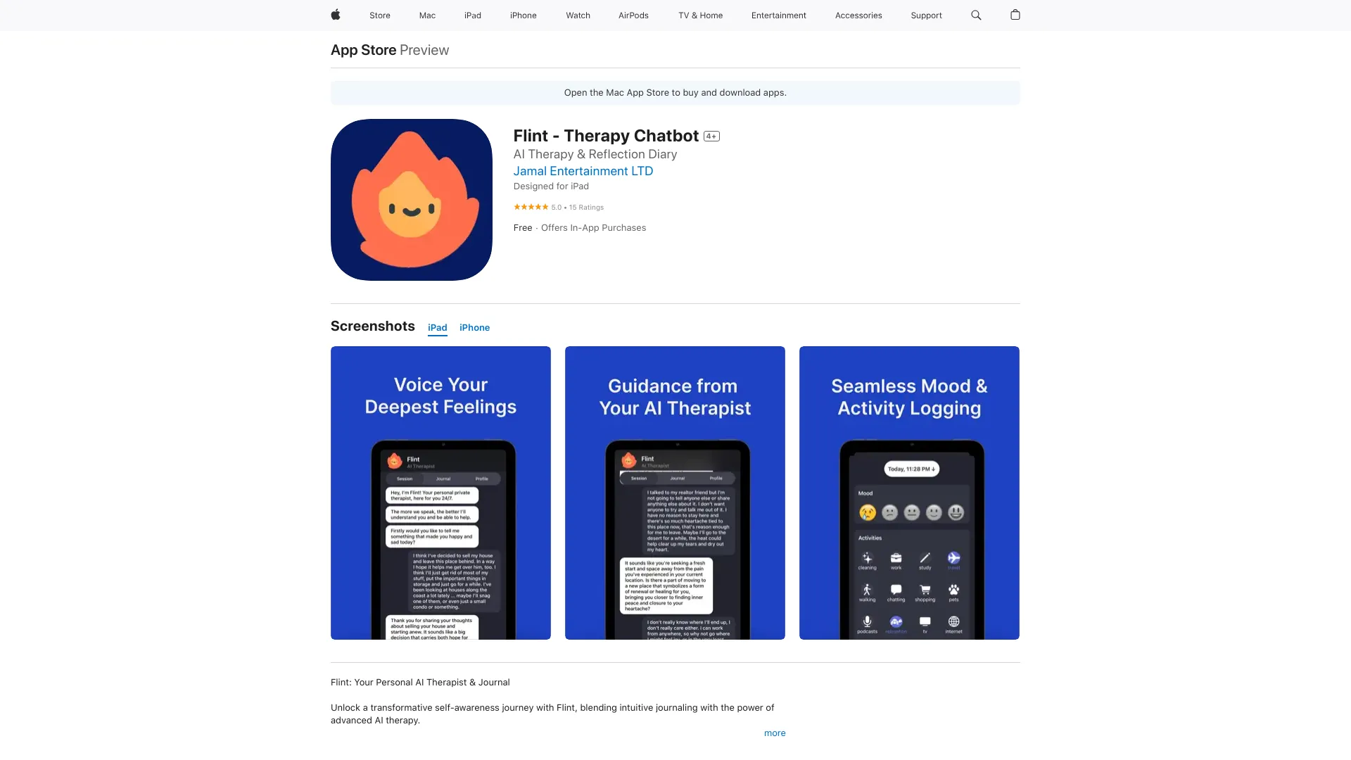 Flint - Therapy Chatbot - AI Tool Ocean