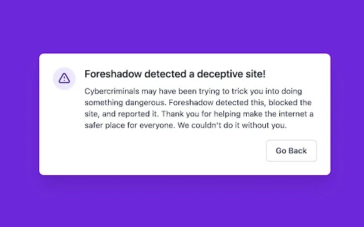 Foreshadow Anti-phishing - Chrome Extension - AI Tool Ocean