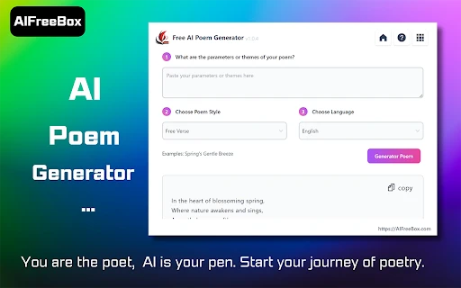 Free AI Poem Generator - Chrome Extension - AI Tool Ocean