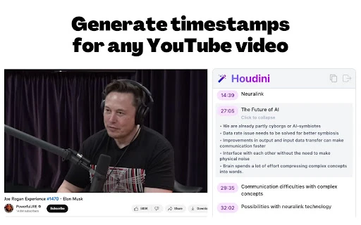 Generate timestamps and summaries for YouTube videos - Chrome Extension - AI Tool Ocean