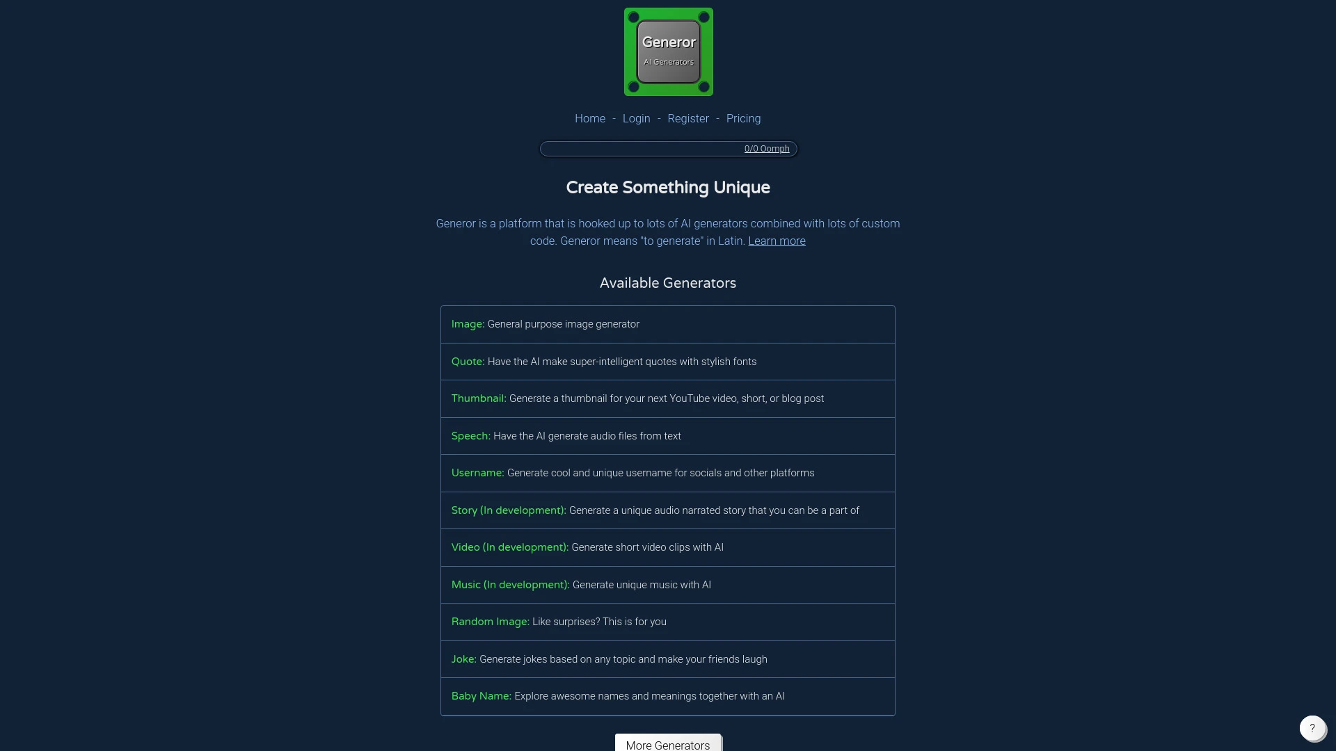 Generor - AI Tool Ocean