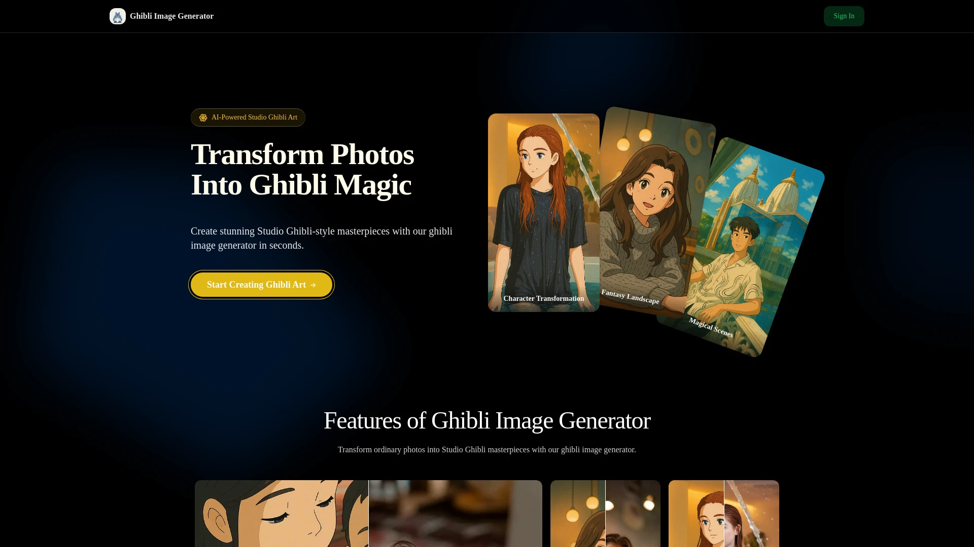 Ghibli Image Generator - AI Tool Ocean