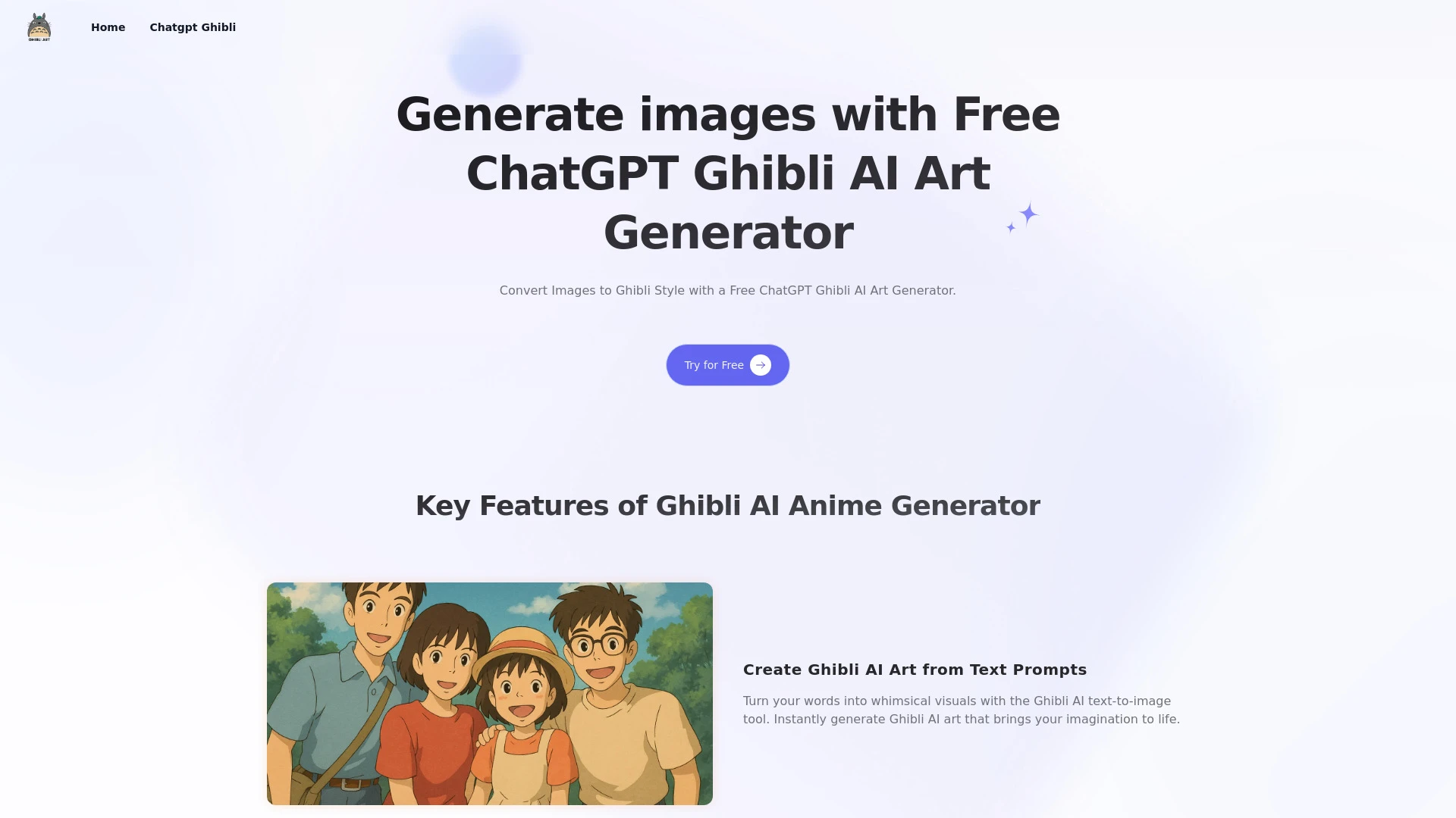GhibliArt.ai - AI Tool Ocean