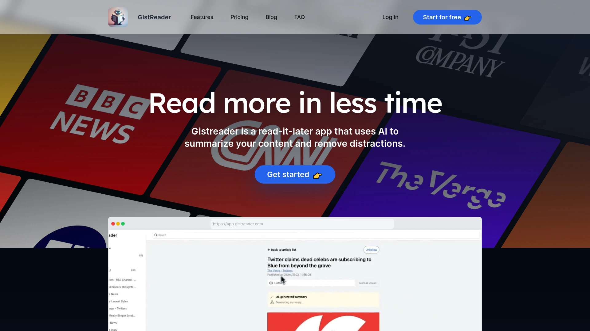 GistReader - AI Tool Ocean