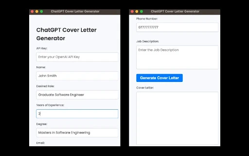 GPT Cover Letter Generator - Chrome Extension - AI Tool Ocean