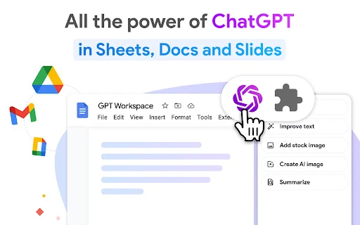 GPT for Google Sheets Docs and Slides - Chrome Extension - AI Tool Ocean