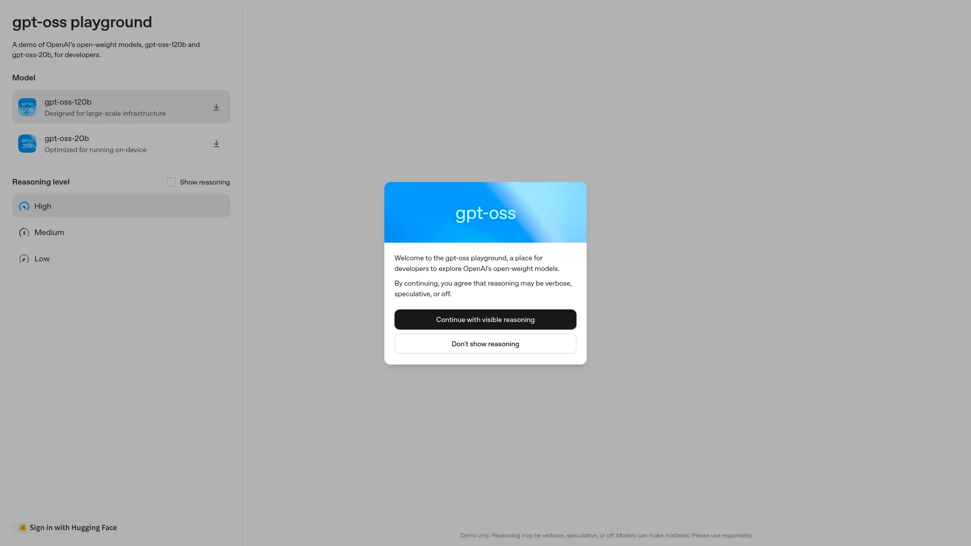 gpt-oss playground - AI Tool Ocean