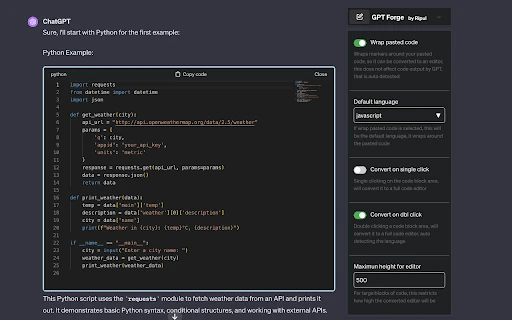GPTCodeForge - Chrome Extension - AI Tool Ocean