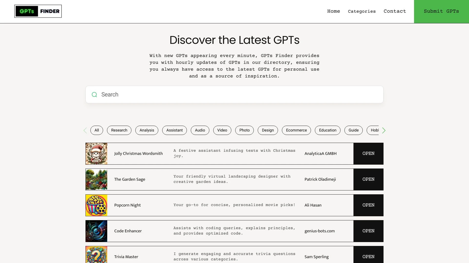 GPTs Finder - AI Tool Ocean