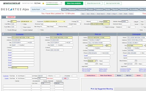 Greenscreens.ai TMS Supercharger for Aljex - Chrome Extension - AI Tool Ocean