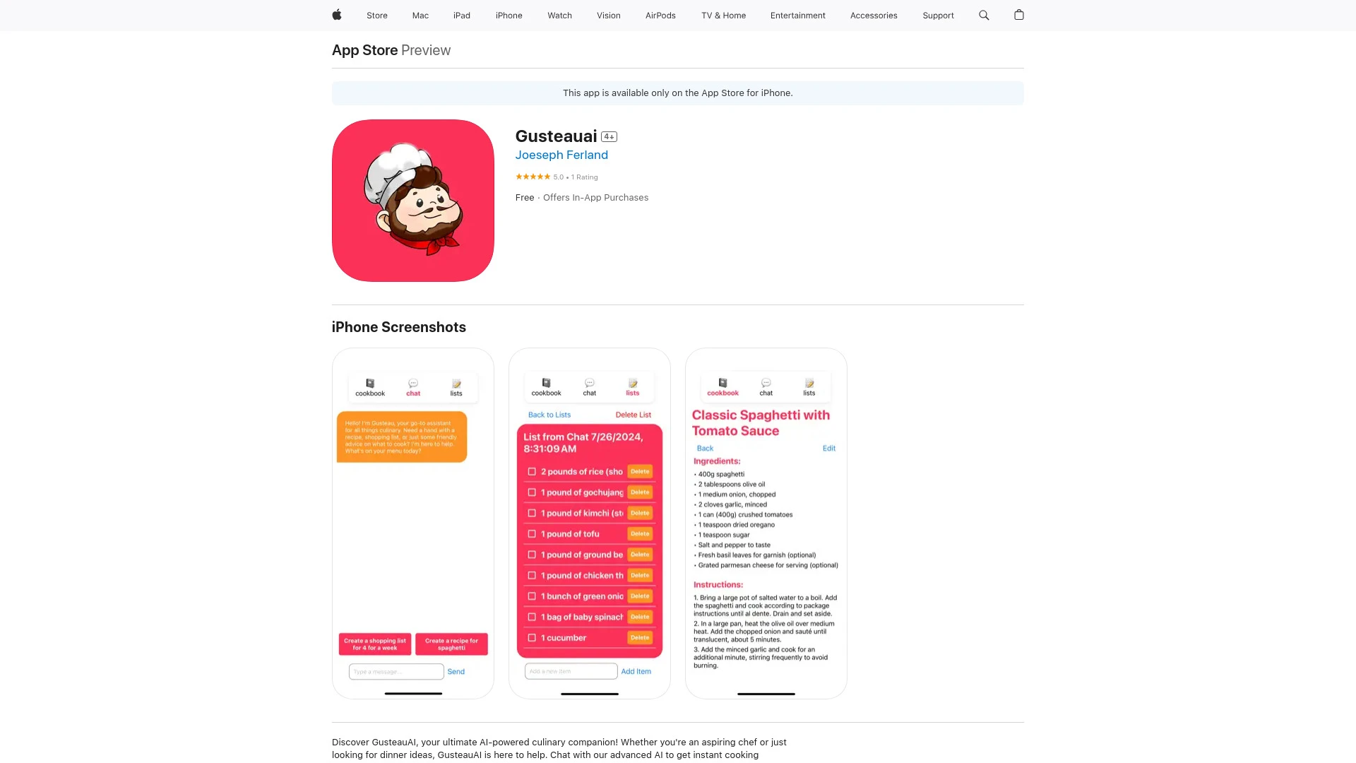 GusteauAI - AI Tool Ocean