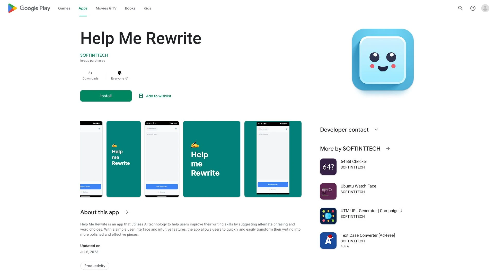 Help Me Rewrite - AI Tool Ocean