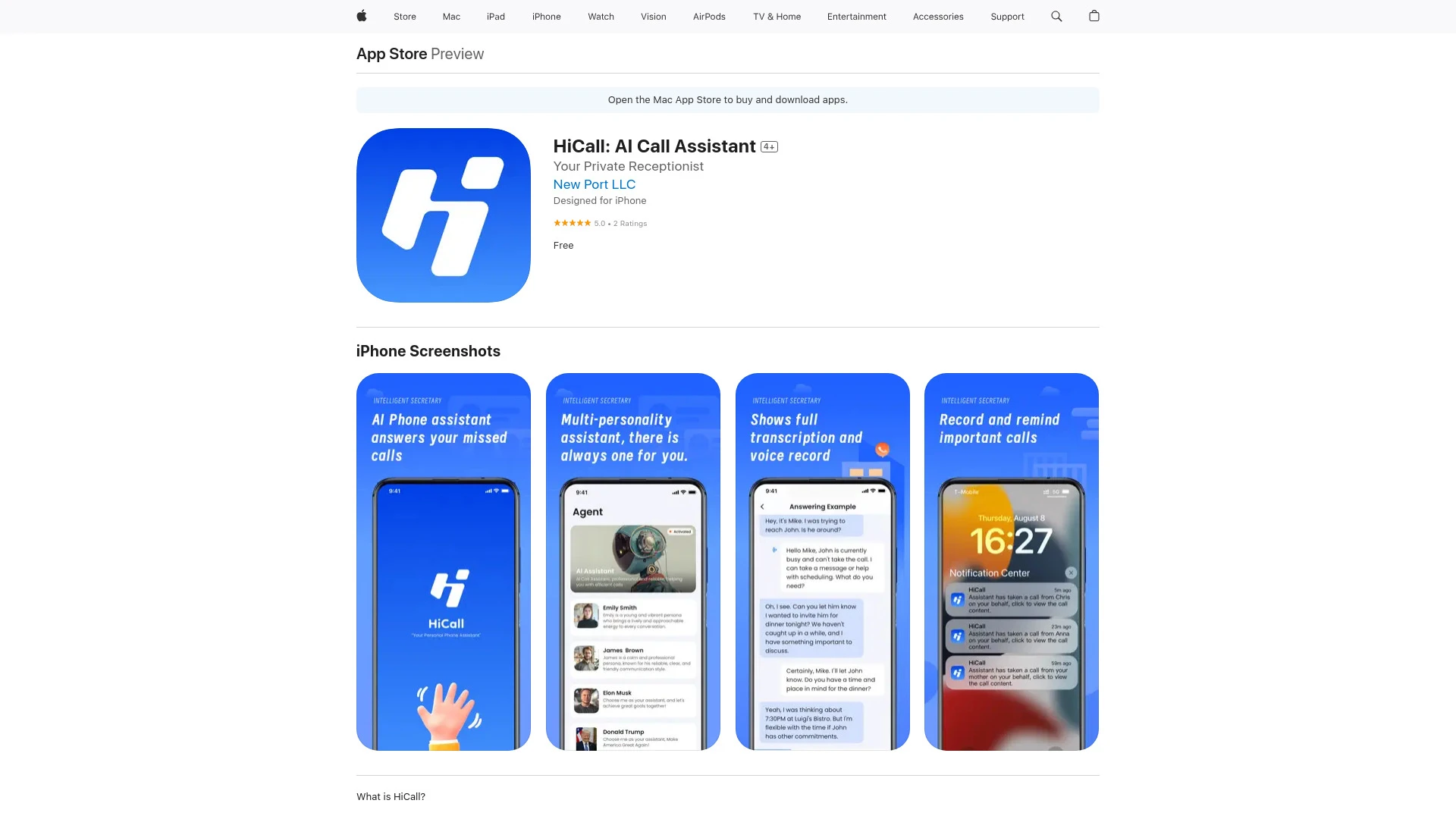 HiCall: AI Call Assistant - AI Tool Ocean