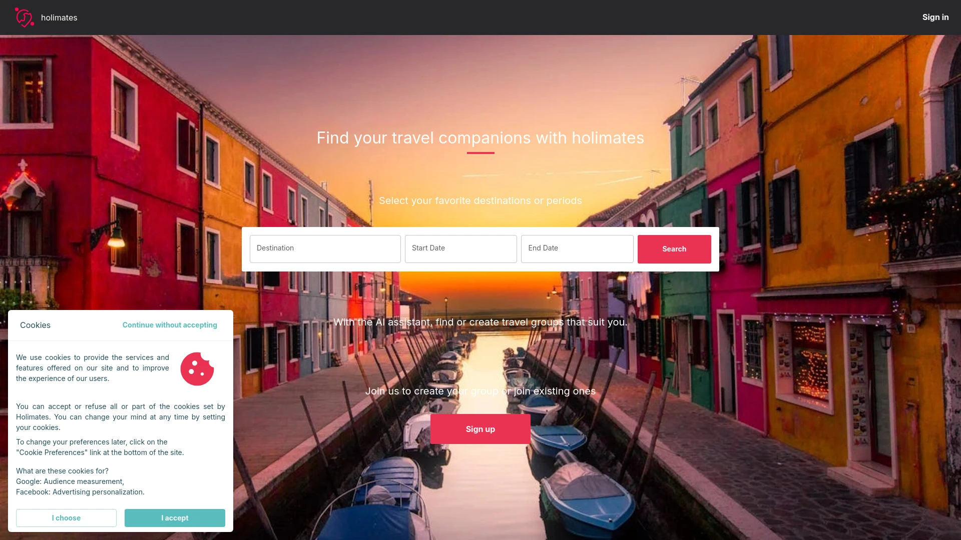 Holimates - AI Tool Ocean
