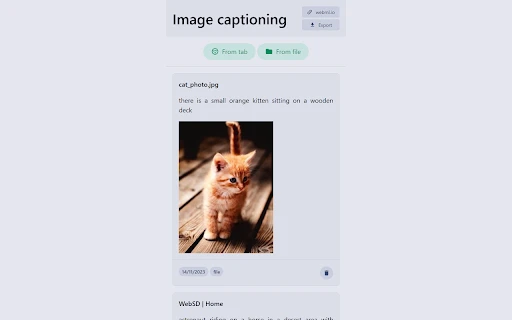 Image Captioning Chrome Extension - Chrome Extension - AI Tool Ocean