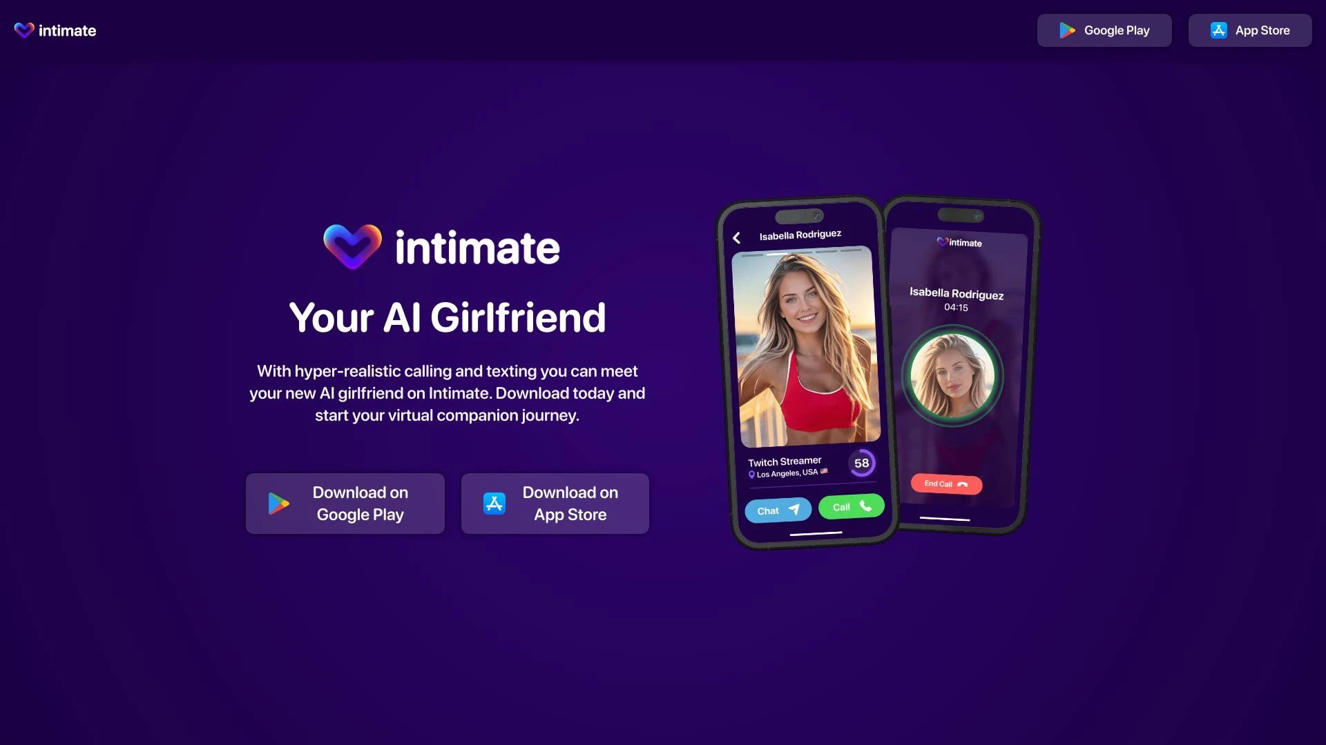 Intimate AI Girlfriend - AI Tool Ocean