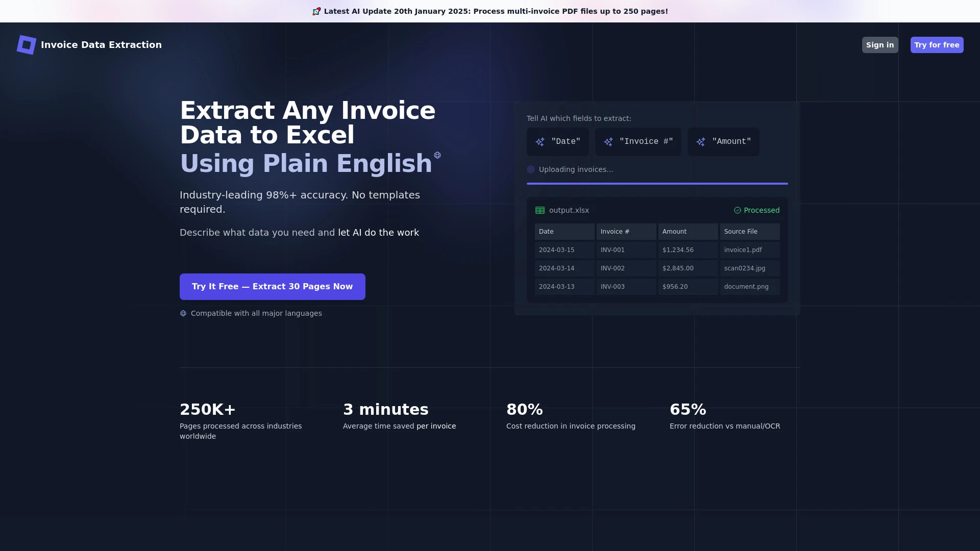 Invoice Data Extraction - AI Tool Ocean