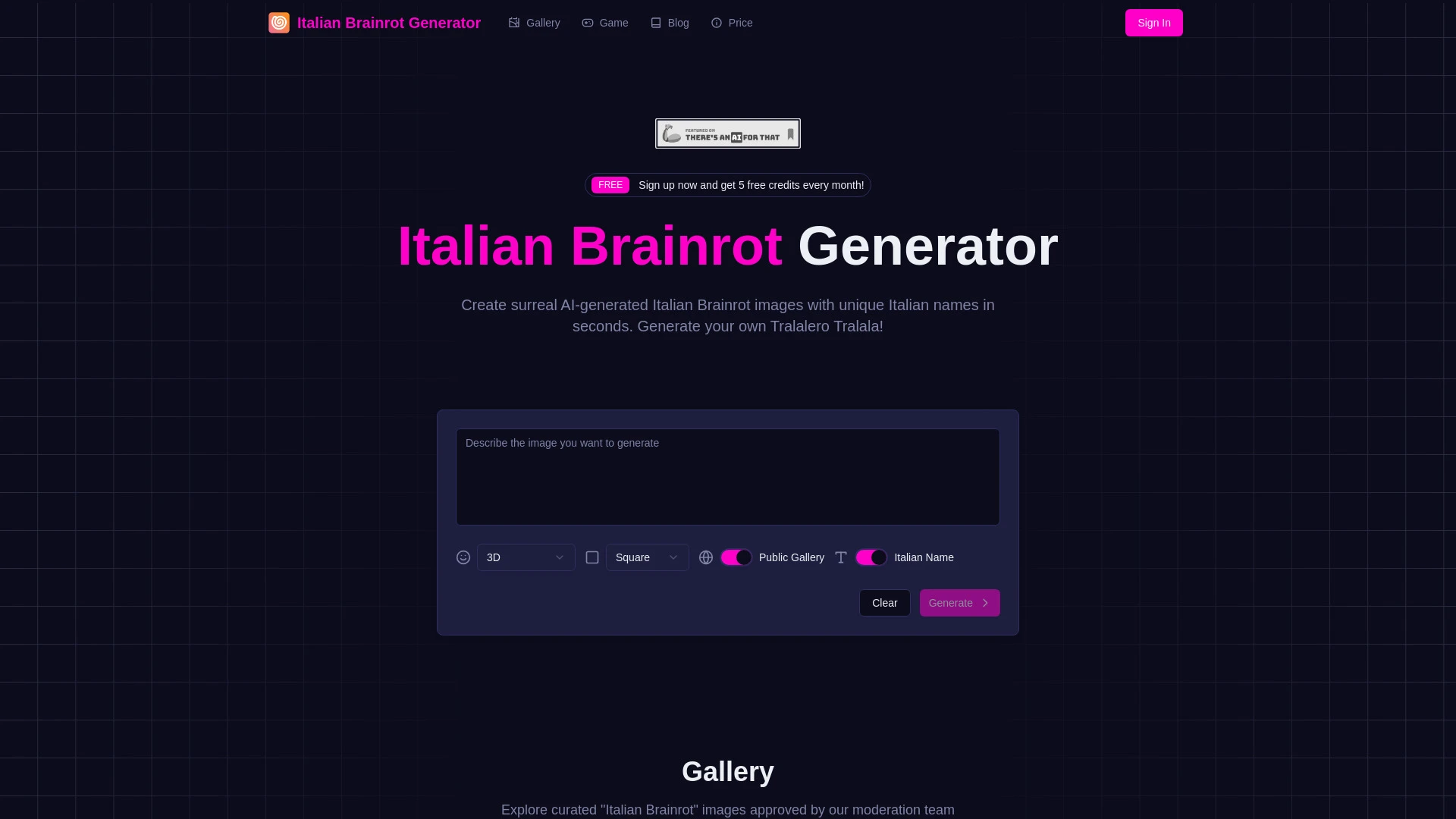 Italian Brainrot Generator - AI Tool Ocean