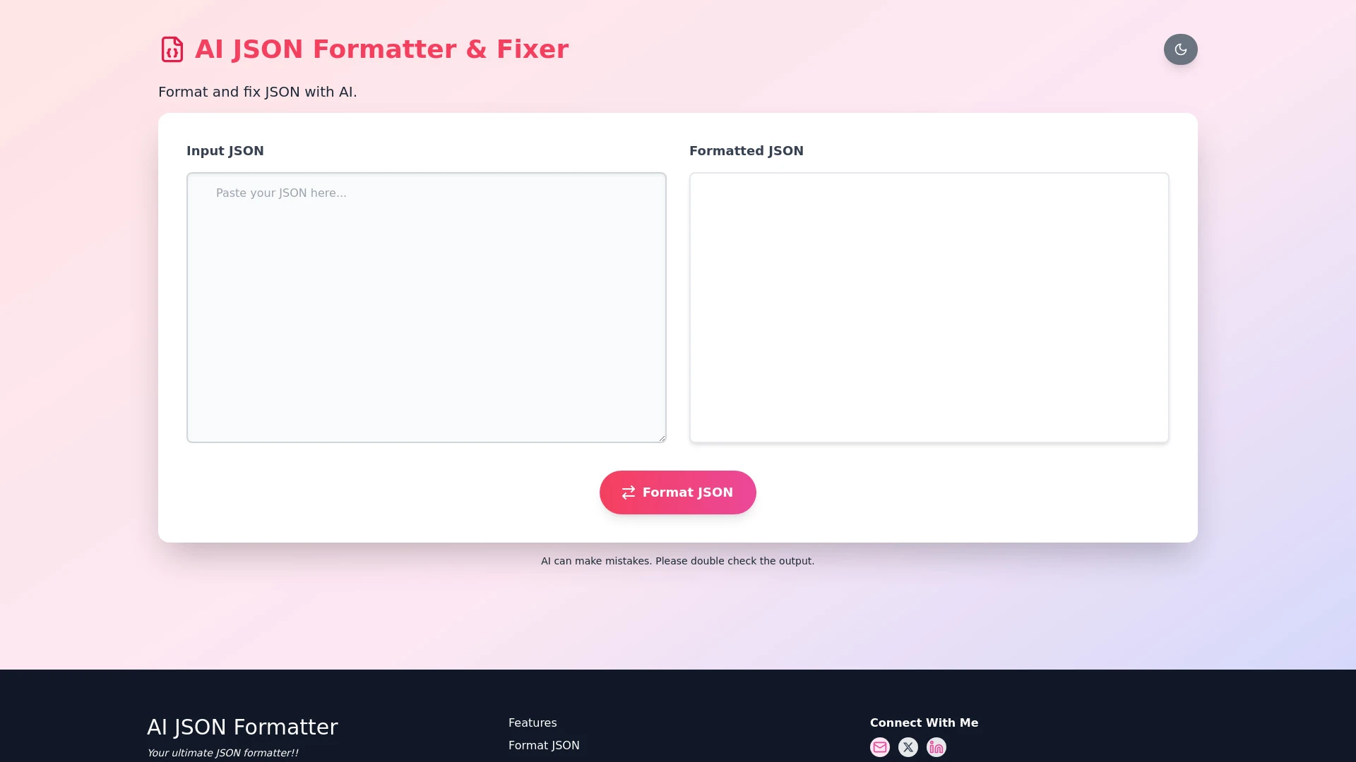 JSON Formatter - AI Tool Ocean