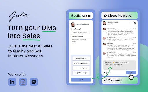 Julia AI Sales Coach - Chrome Extension - AI Tool Ocean