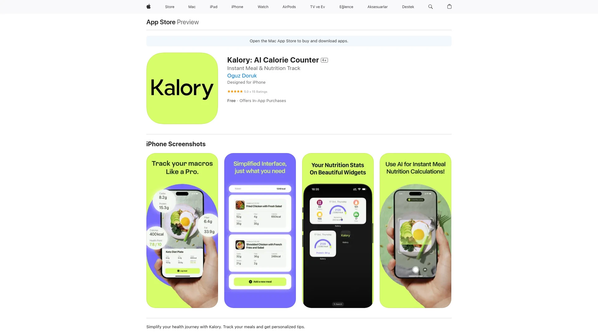 Kalory: AI Calorie Counter - AI Tool Ocean