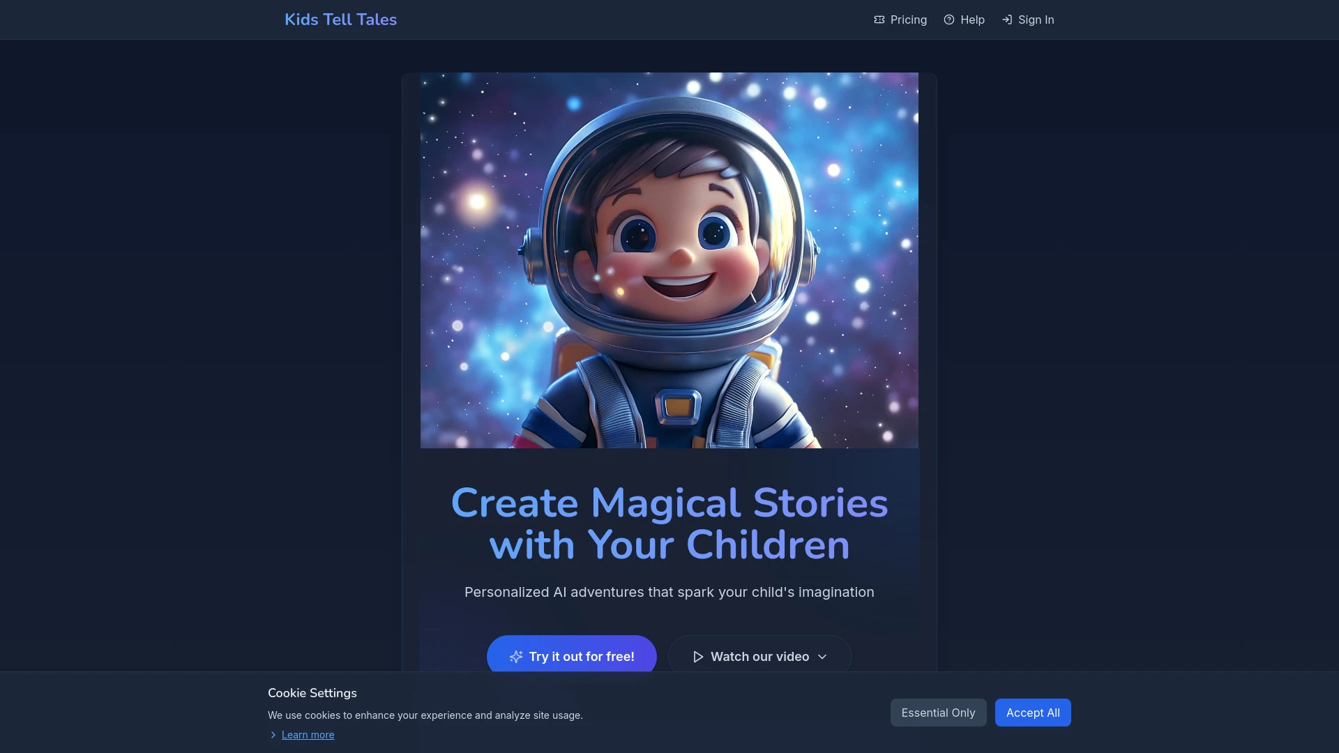 Kids Tell Tales - AI Tool Ocean