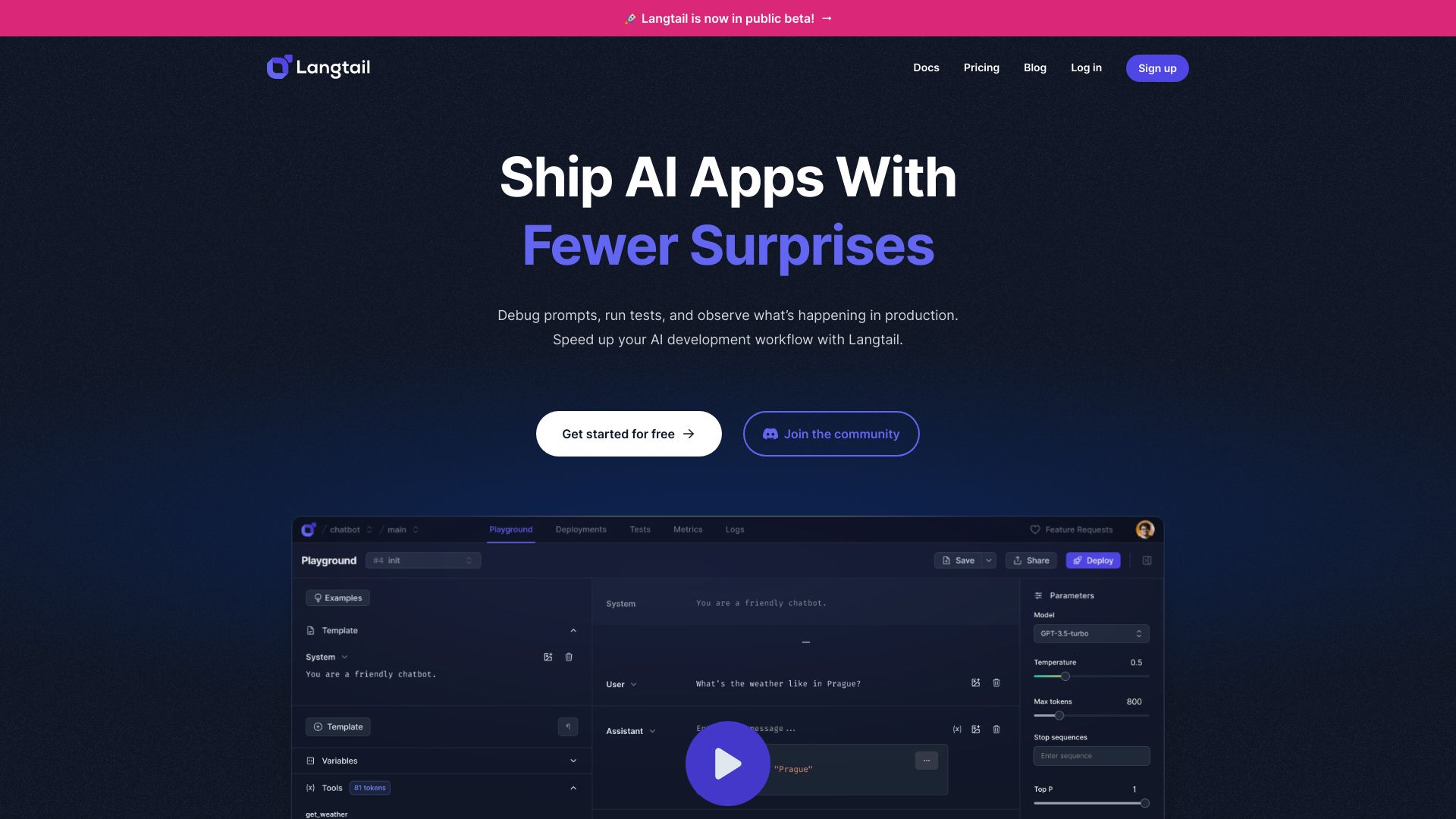 Langtail - AI Tool Ocean